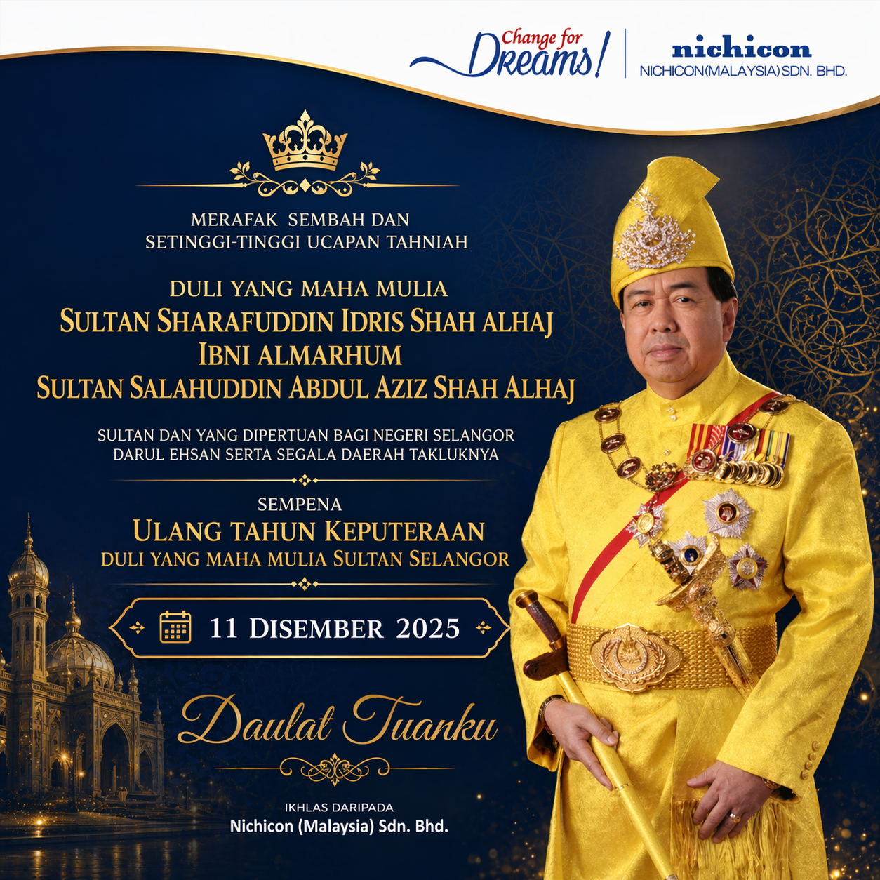 BIRTHDAY OF HIS ROYAL HIGHNESS THE SULTAN OF SELANGOR 11 DECEMBER 2025