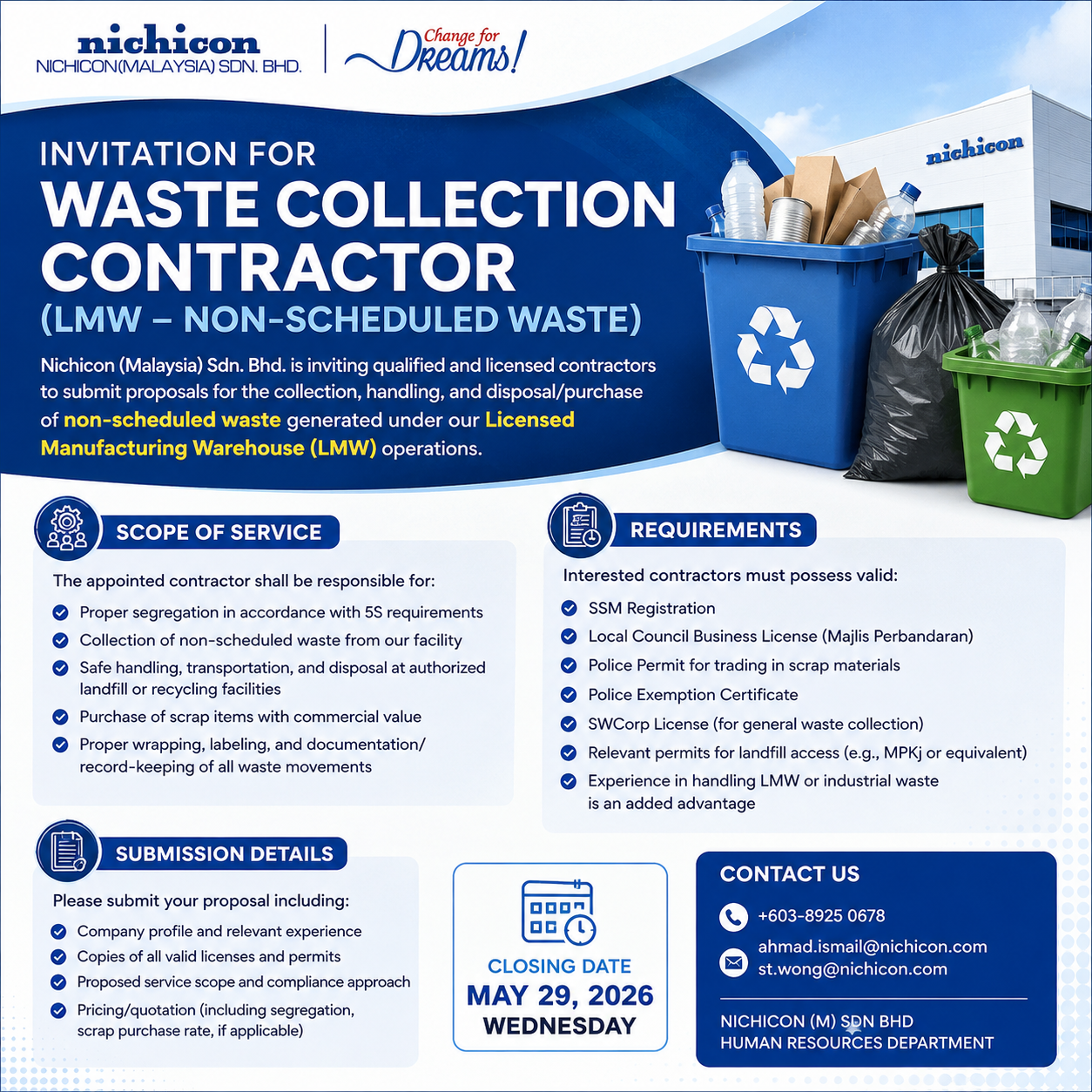 INVITATION FOR WASTE COLLECTION CONTRACTOR
