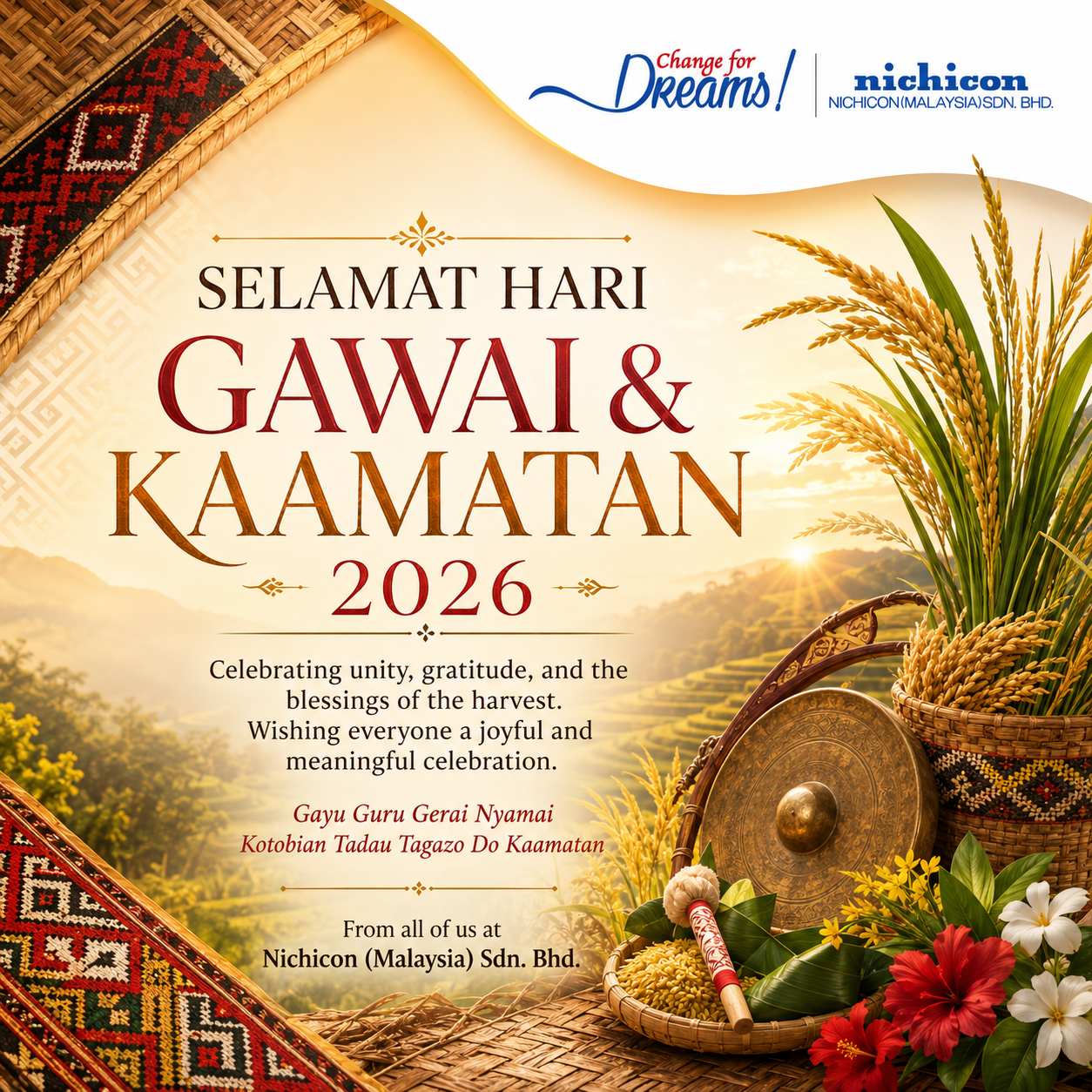 HAPPY GAWAI & KAAMATAN 2026
